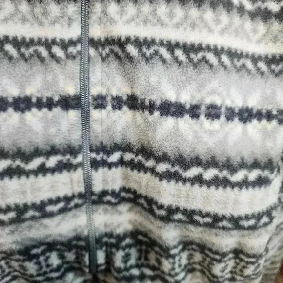 LL Bean Sweatshirt Womens MED grey Zip Up Fleece Sweater Fuzzy Soft Casual - Picture 2 of 6